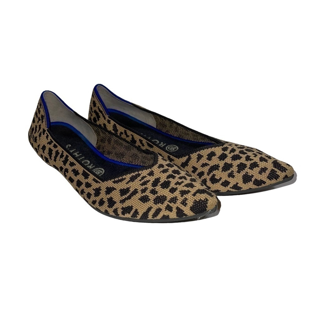 Rothy's The Point Leopard Flats Woman Shoes Size 10 - Picture 3 of 11